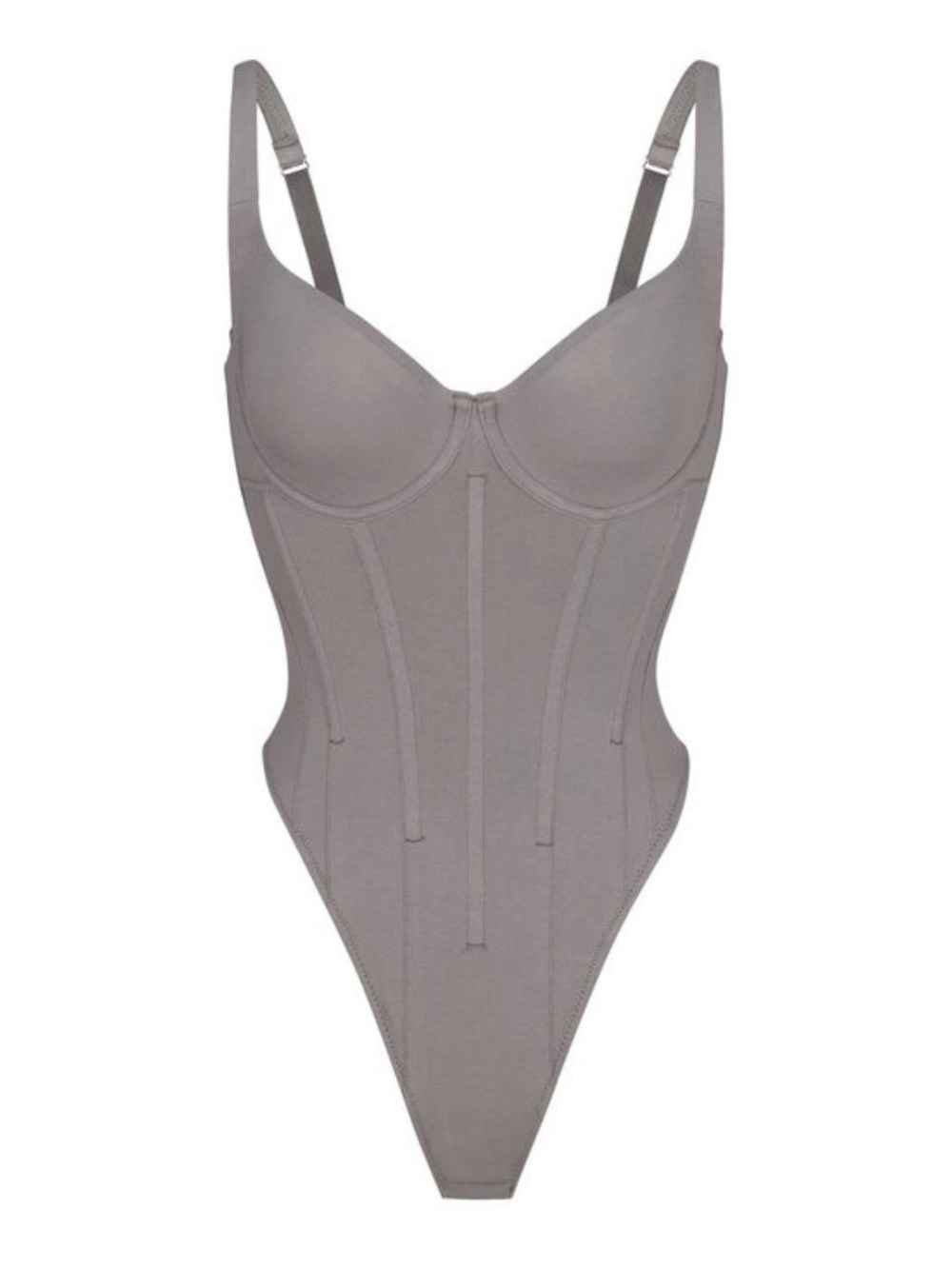 Skims Cotton Corset Bodysuit